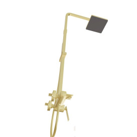 Душевая стойка для ванны Besco Aspira со смесителем золото BP-AN-ZL