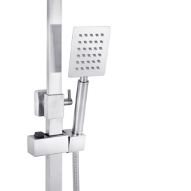 Душевая стойка для ванны Kroner KRP Edelstahl Kubus-ESG063 со смесителем никель CV022978