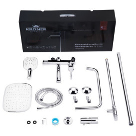 Душевая стойка для ванны Kroner KRP Essen-C063 со смесителем хром CV024316