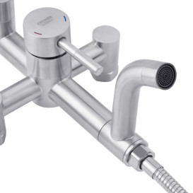 Душевая стойка для ванны Kroner KRP Edelstahl Klassisch-ESG063 со смесителем никель CV022977