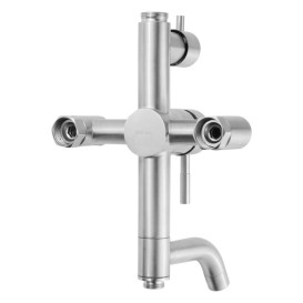 Душевая стойка для ванны Kroner KRP Edelstahl Klassisch-ESG063 со смесителем никель CV022977