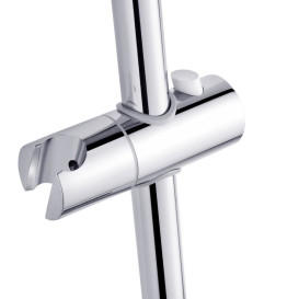 Душова стійка для ванни Kroner KRP Essen-SCH063 із змішувачем та душовим гарнітуром хром/чорний CV024317