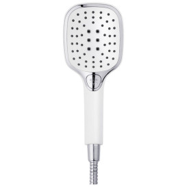 Душевая стойка для ванны Kroner KRP Essen-W063 со смесителем и душевым гарнитуром хром/белый CV024318