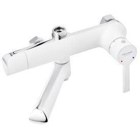 Душевая стойка для ванны Kroner KRP Essen-W063 со смесителем и душевым гарнитуром хром/белый CV024318