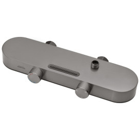 Душова стійка для ванни Kroner KRP Makon-GRP0637 із змішувачем та душовим гарнітуром графіт CV035369