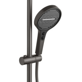 Душова стійка для ванни Kroner KRP Makon-GRP0637 із змішувачем та душовим гарнітуром графіт CV035369