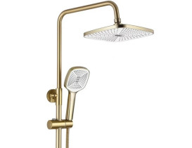 Душова стійка для ванни Rea Argus із змішувачем матове золото REA-P7841