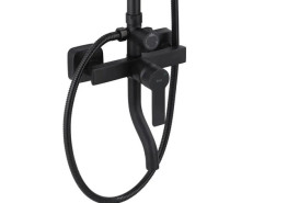 Душевая стойка для ванны Rea Argus со смесителем черный REA-P2389