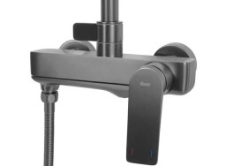 Душевая стойка для ванны Rea Avalon со смесителем графит REA-P2401