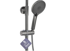 Душевая стойка для ванны Rea Avalon со смесителем графит REA-P2401