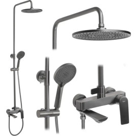 Душова стійка для ванни Rea Avalon із змішувачем графіт REA-P2401