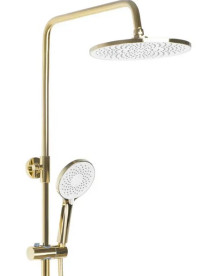 Душевая стойка для ванны Rea Avalon со смесителем золото REA-P8812