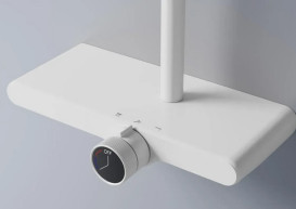 Душова стійка для ванни Rea Bari із змішувачем білий матовий REA-P0895