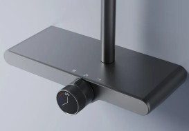 Душова стійка для ванни Rea Bari зі змішувачем графіт REA-P0890