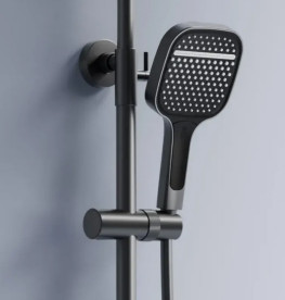 Душова стійка для ванни Rea Bari зі змішувачем графіт REA-P0890