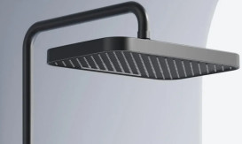 Душова стійка для ванни Rea Bari зі змішувачем графіт REA-P0890