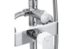 Душова стійка для ванни Rea Bloom зі змішувачем хром REA-P9527