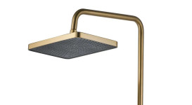 Душевая стойка для ванны Rea Helix со смесителем матовое золото REA-P6621