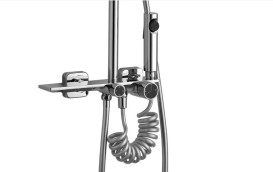 Душова стійка для ванни Rea Helix із змішувачем хром REA-P6620