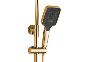 Душова стійка для ванни Rea Helix із змішувачем золото REA-P6619