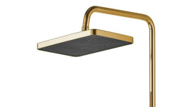 Душова стійка для ванни Rea Helix із змішувачем золото REA-P6619