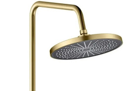 Душевая стойка для ванны Rea Marco со смесителем матовое золото REA-P8548