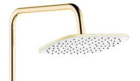 Душова стійка для ванни Rea Melia зі змішувачем білий/золото REA-P2406