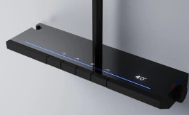 Душевая стойка для ванны Rea Pedro с термостатом черный REA-P0897