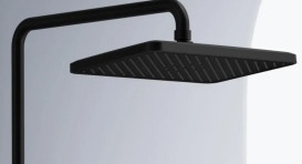 Душевая стойка для ванны Rea Pedro с термостатом черный REA-P0897