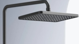 Душевая стойка для ванны Rea Pedro с термостатом графит REA-P0896