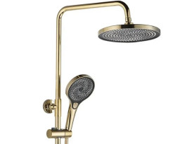 Душова стійка для ванни Rea Rebel із змішувачем золото REA-P2413