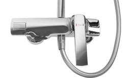 Душевая стойка для ванны Rea Rebel со смесителем хром REA-P2415