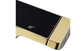 Душевая стойка для ванны Rea Rob с термостатом матовое золото REA-P6623