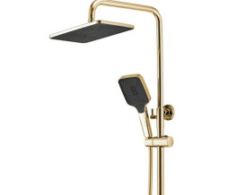 Душова стійка для ванни Rea Rob із термостатом золото REA-P6625