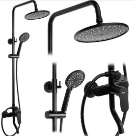 Душевая стойка для ванны Rea Salton со смесителем черный REA-P2409