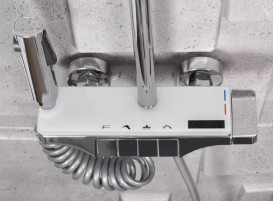 Душевая стойка для ванны Rea Savio с термостатом хром REA-P8544