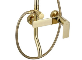 Душова стійка для ванни Rea Storm 2.0 із змішувачем золото REA-P9530