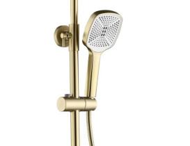 Душова стійка для ванни Rea Storm 2.0 із змішувачем матове золото REA-P9535
