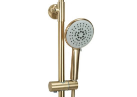 Душова стійка для ванни Rea Verso із змішувачем матове золото REA-P9146