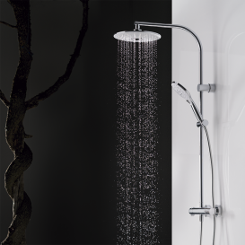 Душевая стойка GRB Dry с термостатом и ручным душем хром 44435440TL