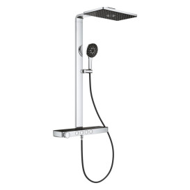 Душова стійка Grohe Rainshower Aqua Pure з термостатом хром/чорний 100961KI00