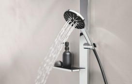 Душевая стойка Grohe Rainshower Aqua Pure с термостатом хром/черный 100962KI00