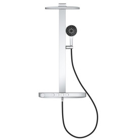 Душевая стойка Grohe Rainshower Aqua Pure с термостатом хром/черный 100962KI00