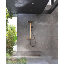 Душова стійка Grohe Rainshower Aqua Pure з термостатом холодний світанок матовий 101680GN00