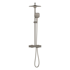 Душова стійка Grohe Rainshower SmartActive 310 Cube із термостатом графіт темний матовий 26837AL0
