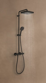 Душевая стойка Grohe Tempesta System 250 Cube с термостатом черный матовый 266892431