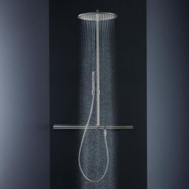 Душова стійка Hansgrohe Axor ShowerSolutions з верхнім і ручним душем шліфований нікель 27984820