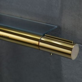 Душова стійка Hansgrohe Axor ShowerSolutions з верхнім і ручним душем золото 27984930