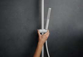 Душова стійка Hansgrohe Pulsify S Puro Showerpipe 260 1jet EcoSmart із термостатом білий матовий 24223700