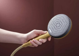 Душевая стойка Hansgrohe Raindance Alive Q 34х21 см 1jet с термостатом ShowerSelect Comfort бронза 24580140